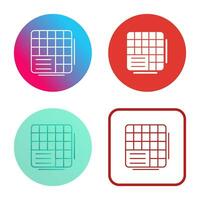 Table Data Vector Icon