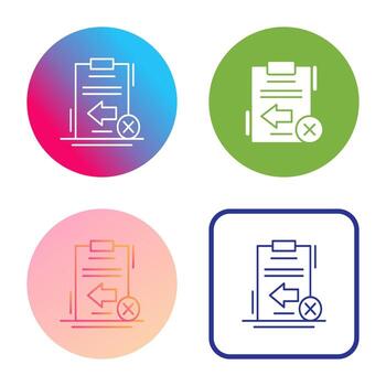 icono de vector fallido de retorno