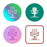 Desk Chair Vector Icon