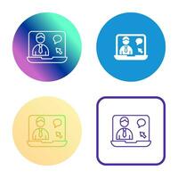 Online Interview Vector Icon