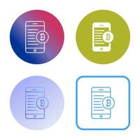 Bitcoin Mobile Vector Icon