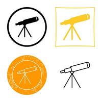 icono de vector de telescopio