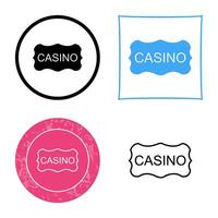 icono de vector de signo de casino