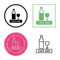 Unique Drinks Cafe Vector Icon