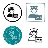 Unique Receiving Diploma Vector Icon