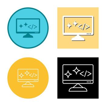 Unique Clean Code Vector Icon