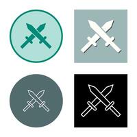 Unique Two Swords Vector Icon