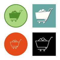 Unique Shopping Cart II Vector Icon