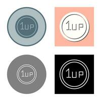 Unique 1UP Vector Icon