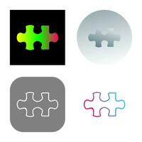 Unique Puzzle Piece Vector Icon