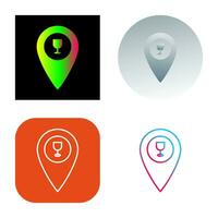 Unique Bar Location Vector Icon