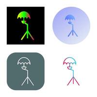 Unique Umbrella Stand Vector Icon