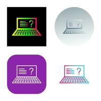 Unique Online Exam Vector Icon