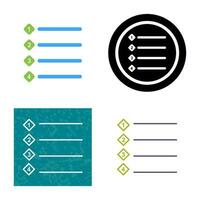 Unique Numbered list Vector Icon