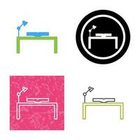 Unique Study Desk Vector Icon