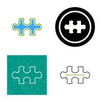 Unique Puzzle Piece Vector Icon