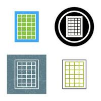 Table of Rates Vector Icon