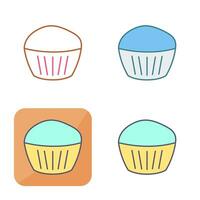 icono de vector de muffin de chocolate