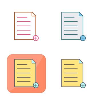 Unique Add File Vector Icon