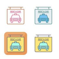 Rent a Car Vector Icon