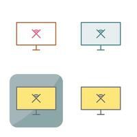 Unique Disconnected Network Vector Icon