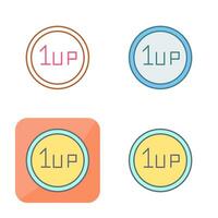 Unique 1UP Vector Icon