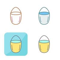 Unique Water Bucket Vector Icon