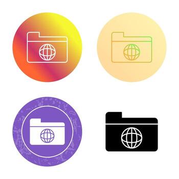 Unique Network Folder Vector Icon