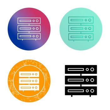 icono de vector de servidor único