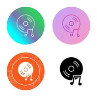 icono de vector de cd de música única