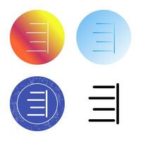 Unique Right Align Vector Icon