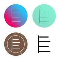 Unique Left Align Vector Icon