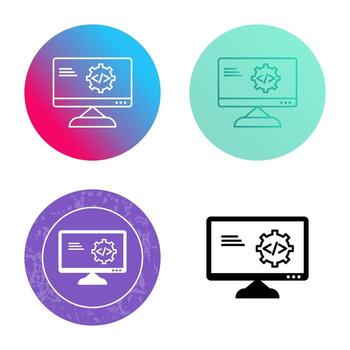 icono de vector de optimización de código único