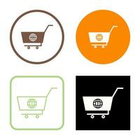 Unique Global Shopping Vector Icon