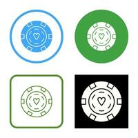 Unique Poker Chips Vector Icon