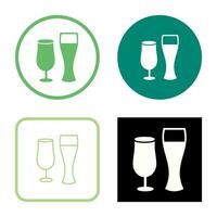 Unique Beer Glasses Vector Icon