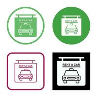 Rent a Car Vector Icon