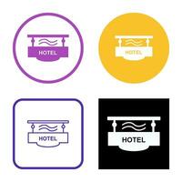 icono de vector de signo de hotel