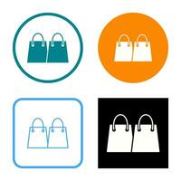 Unique Shopping Bags Vector Icon