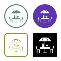 Unique Cafe Table Vector Icon