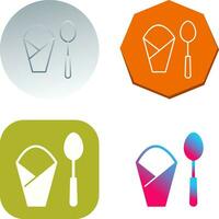 Spoon and Napkin Vector Icon