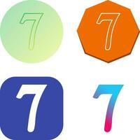 Number Seven Vector Icon