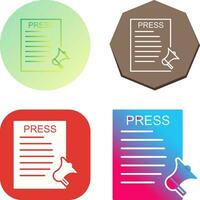 Unique Press Releases Vector Icon