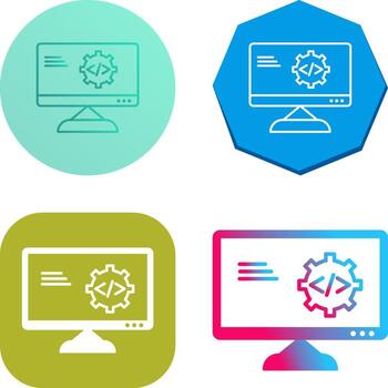 icono de vector de optimización de código único