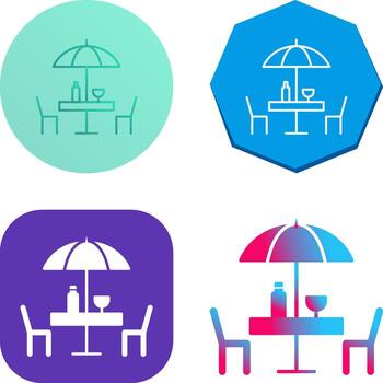 Unique Cafe Table Vector Icon