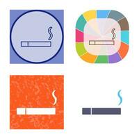 Unique Lit Cigarette Vector Icon