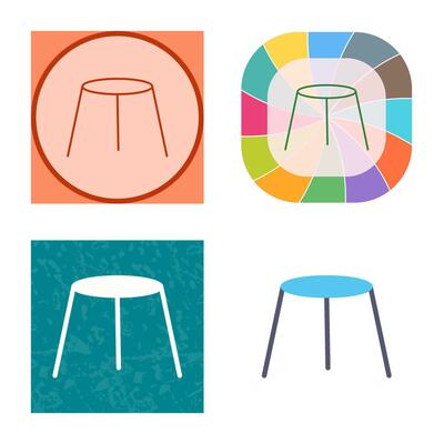 Unique Stool Vector Icon