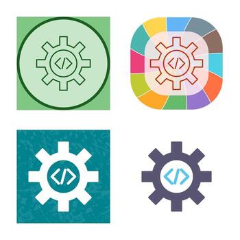 Unique Code Optimization Vector Icon