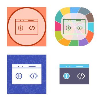 Unique Clean Code Vector Icon