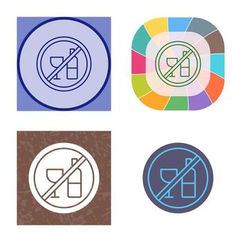 No Drinking Vector Icon